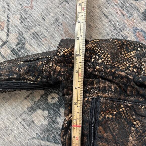 Bags by Pinky Slouchy Shoulder Bag Hobo Snakeskin Brown Y2K - Picture 7 of 10